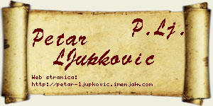 Petar LJupković vizit kartica